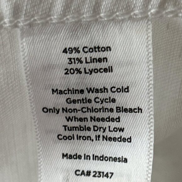 Talbots SZ M Linen Cotton Blend White Blazer / Jacket Essential Preppy Timeless - Picture 9 of 10